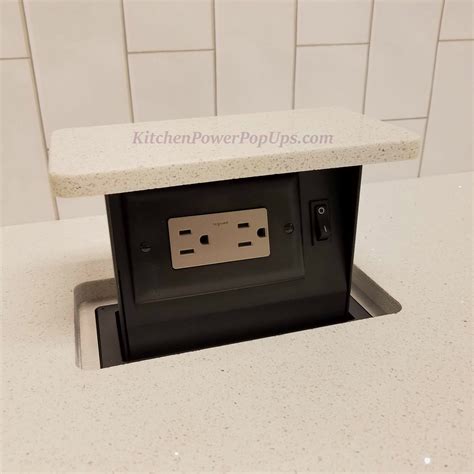 electrical box countertop|pop up outlet for kitchen countertops.